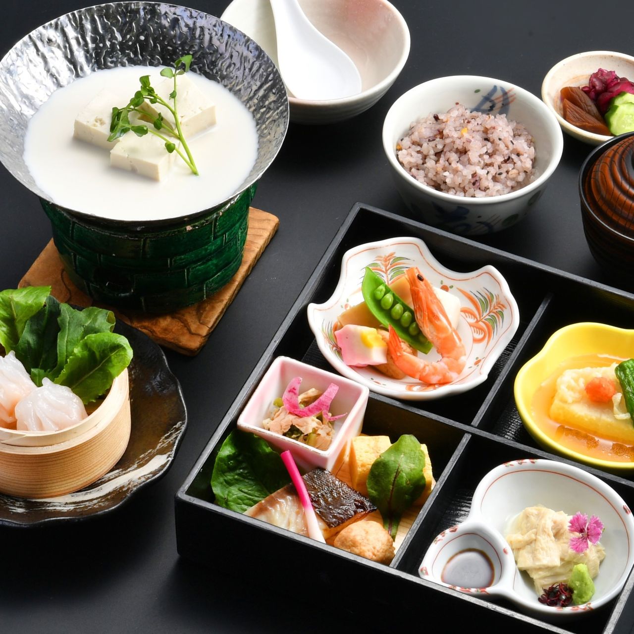 生湯葉と豆乳鍋御膳